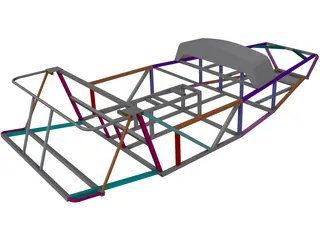 Lotus 7 Chassis 3D Model preview