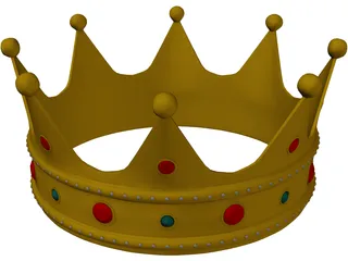 Crown Golden 3D Model preview