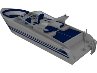 Speed Boat 3D Model preview
