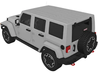 Jeep Wrangler (2014) 3D Model preview