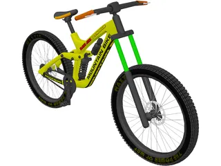 Mountain Bike Downhill 3D Model preview