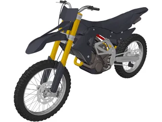Motocross Bike 3D Model preview