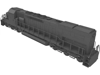 EMD SD40T 3D Model preview