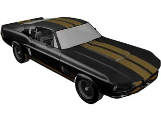 Ford Mustang Shelby GT500 (1967) 3D Model preview