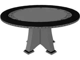 Poker Table 3D Model preview