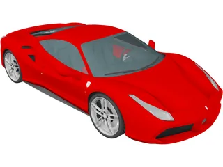 Ferrari 488 GTB (2016) 3D Model preview
