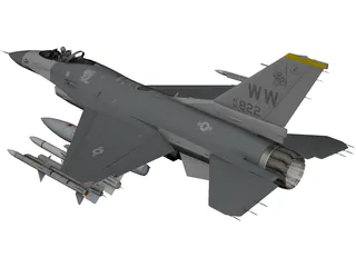 F-16C USAF 3D Model preview