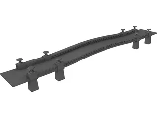 Bow Bridge Central Park 3D Model preview
