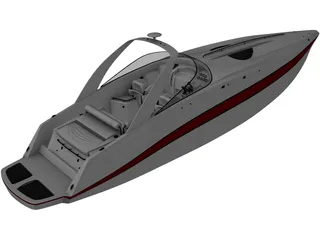 Speedboat 3D Model preview