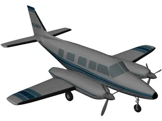 Piper PA-31 Navajo 3D Model preview