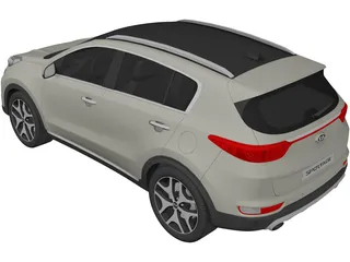 Kia Sportage (2016) 3D Model preview