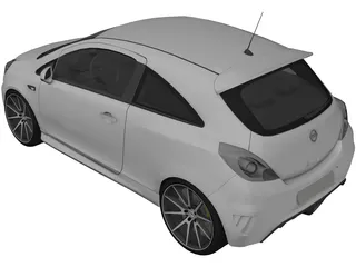 Opel Corsa OPC 3D Model preview