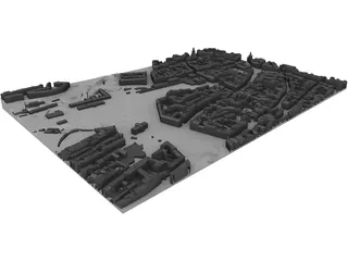 Prague City 3D Model preview