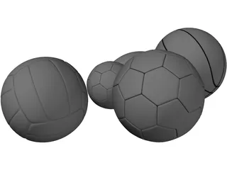 Balls Collection 3D Model preview