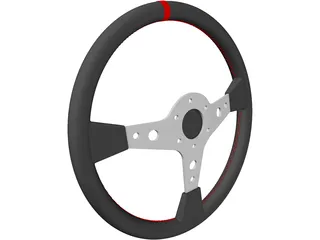 OMP Racing Steering Wheel 3D Model preview