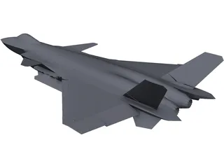 Chengdu J-20 3D Model preview