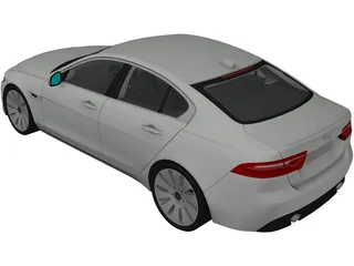 Jaguar XE (2018) 3D Model preview