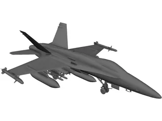 F-18 Hornet 3D Model preview