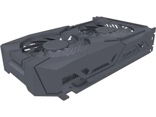 Gigabyte Nvidia GTX1050 Graphics Card 3D Model preview