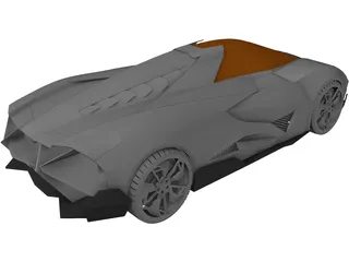 Lamborghini Egoista 3D Model preview