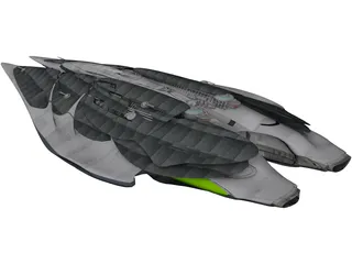 Kamerian Battle Cruiser 3D Model preview