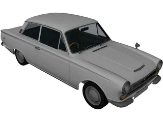 Ford Lotus Cortina (1966) 3D Model preview