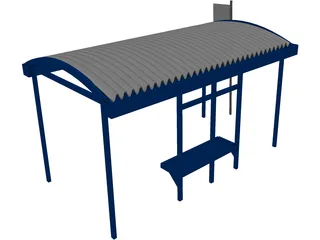 Bus Stop 3D Model preview