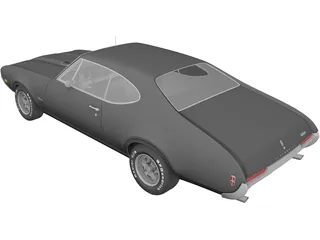 Oldsmobile 442 Cutlass (1968) 3D Model preview
