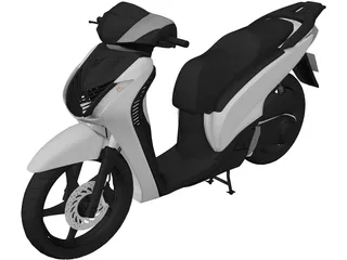 Honda SH 150i Sporty 3D Model preview