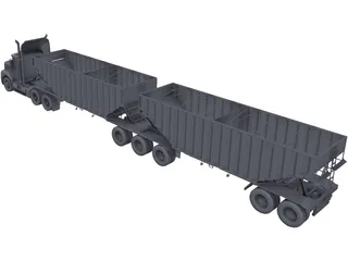 Mack Grain Truck 3D Model preview