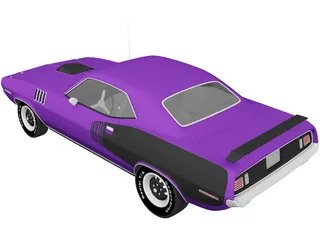 Plymouth Barracuda (1971) 3D Model preview