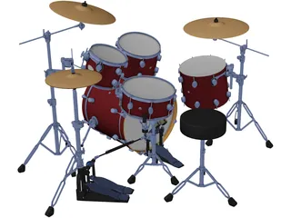 Drums 3D Model preview