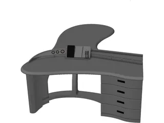 Office Table 3D Model preview