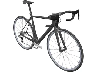 Classic Road Bike 3D Model preview