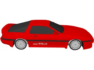 Toyota Supra 3.0i Turbo (1990) 3D Model preview