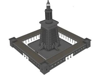 Alexandria Lighthouse 3D Model preview