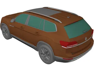 Volkswagen Teramont (2017) 3D Model preview