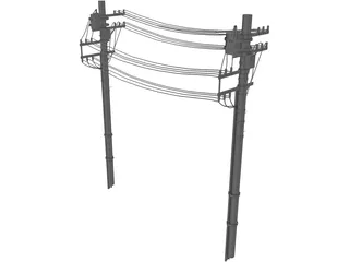Power Line 3D Model preview