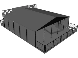Outdoor Stand 3D Model preview