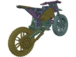 Lego Motorcycle 3D Model preview