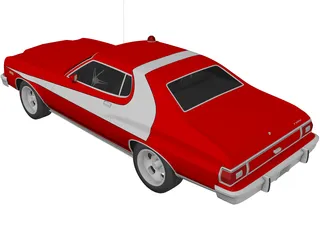 Ford Gran Torino (1975) 3D Model preview