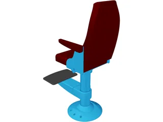 Ship Captain Chair 3D Model preview