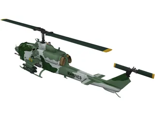 Bell AH-1W Super Cobra 3D Model preview