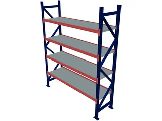 Industrial Shelf 3D Model preview