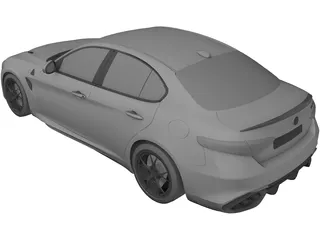 Alfa Romeo Giulia Quadrifoglio 3D Model preview