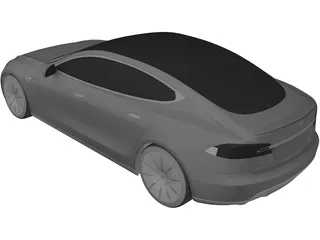 Tesla Model S P100D 3D Model preview
