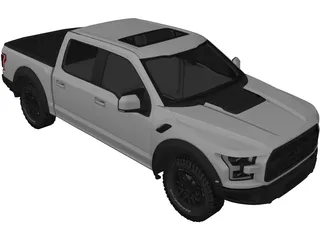 Ford F-150 Raptor (2017) 3D Model preview