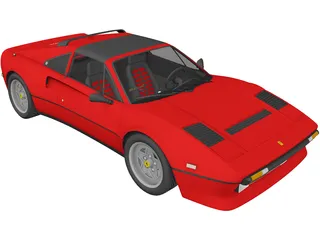 Ferrari 308 GTB GTS (1975) 3D Model preview