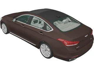 Hyundai Genesis G380 (2014) 3D Model preview