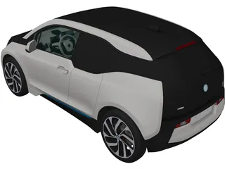 BMW i3 (2014) 3D Model preview